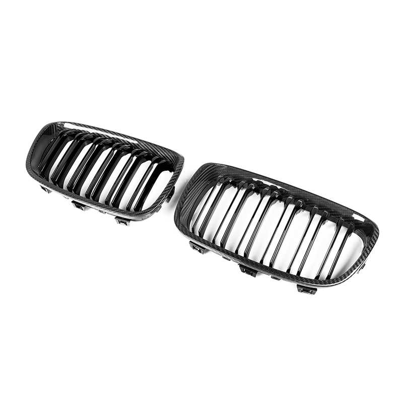 DRY Carbon Fiber Dual Slat Style Front Grille | F20/F21 LCI M-sport M135I/M140I