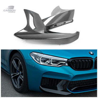 DRY Carbon Fiber SQ Style Front Bumper Canards I F90 M5