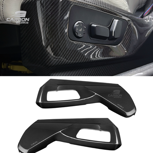 DRY Carbon Fiber OEM Style Seat Side Trims 2 PCS I G90 G99 M5