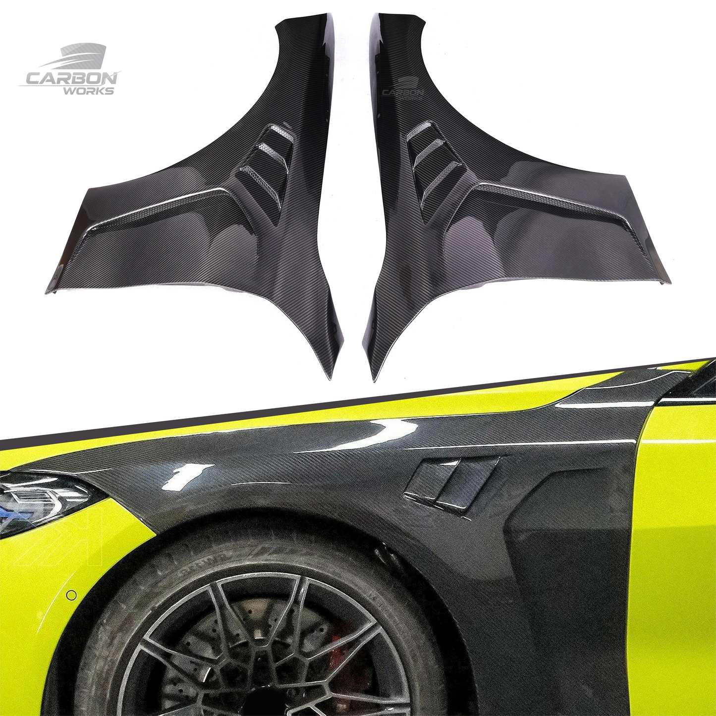 DRY Carbon Fiber  N Style Front Fenders With Vents I G82 G83