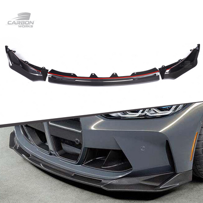 DRY Carbon Fiber 3PC V Style Front Lip I G80 G81 G82 G83